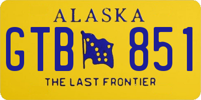 AK license plate GTB851