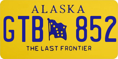 AK license plate GTB852