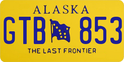 AK license plate GTB853