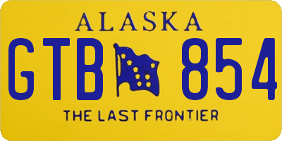 AK license plate GTB854