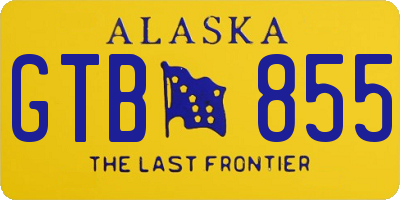 AK license plate GTB855