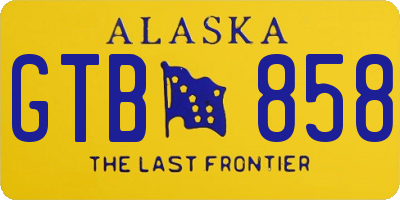 AK license plate GTB858