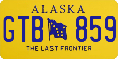 AK license plate GTB859