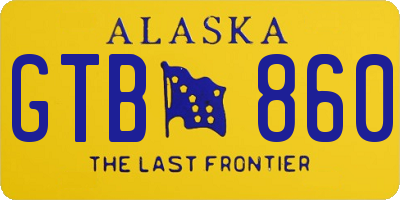 AK license plate GTB860