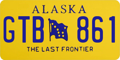 AK license plate GTB861