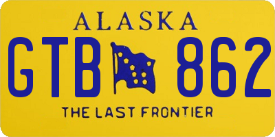 AK license plate GTB862