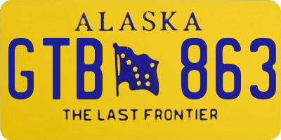 AK license plate GTB863