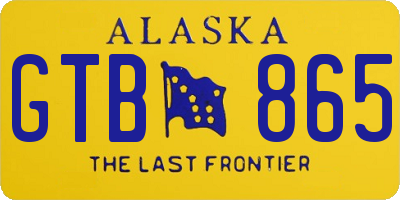 AK license plate GTB865