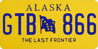 AK license plate GTB866