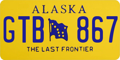 AK license plate GTB867