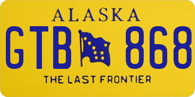 AK license plate GTB868