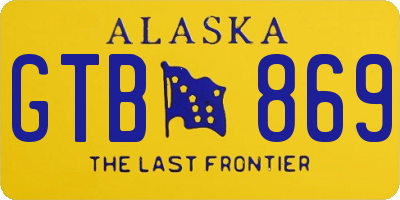 AK license plate GTB869