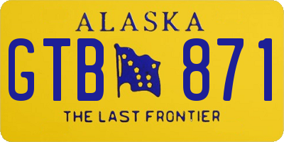 AK license plate GTB871