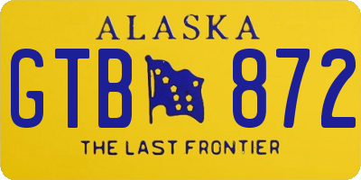 AK license plate GTB872