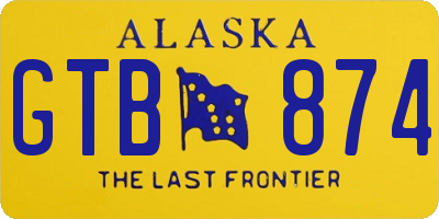 AK license plate GTB874