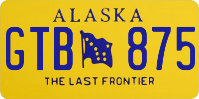 AK license plate GTB875