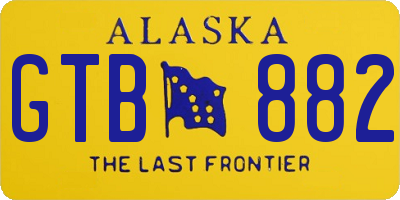 AK license plate GTB882