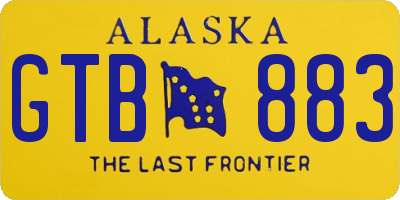 AK license plate GTB883