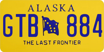 AK license plate GTB884