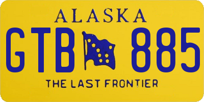 AK license plate GTB885