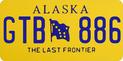 AK license plate GTB886