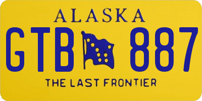 AK license plate GTB887