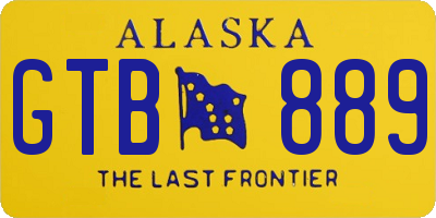 AK license plate GTB889