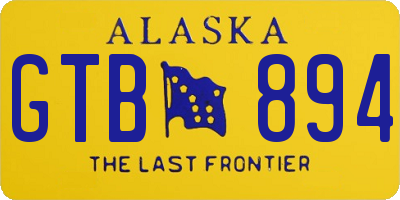 AK license plate GTB894