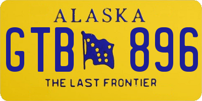 AK license plate GTB896