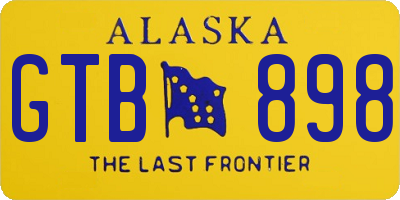 AK license plate GTB898