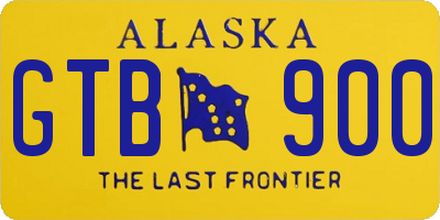 AK license plate GTB900