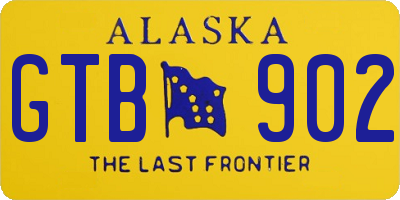 AK license plate GTB902