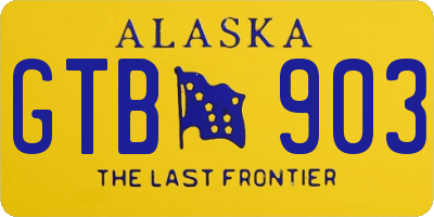 AK license plate GTB903