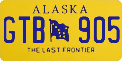 AK license plate GTB905