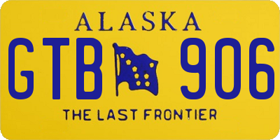 AK license plate GTB906