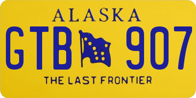 AK license plate GTB907