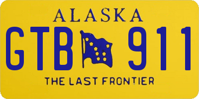 AK license plate GTB911