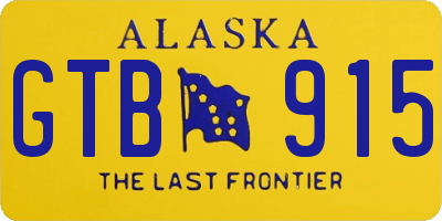 AK license plate GTB915