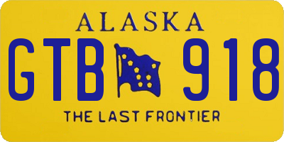 AK license plate GTB918