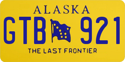 AK license plate GTB921