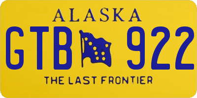 AK license plate GTB922