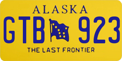 AK license plate GTB923