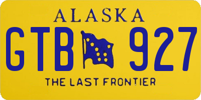 AK license plate GTB927