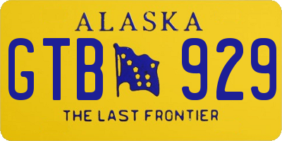 AK license plate GTB929