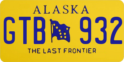 AK license plate GTB932