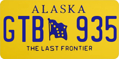 AK license plate GTB935