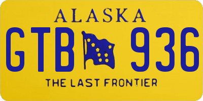 AK license plate GTB936