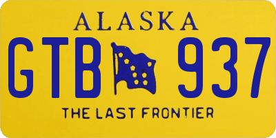 AK license plate GTB937