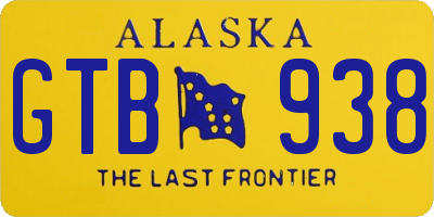 AK license plate GTB938