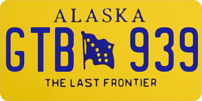 AK license plate GTB939